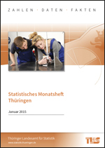 Titelbild der Veröffentlichung „Statistische Monatshefte Thringen, Januar 2015“