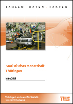 Titelbild der Veröffentlichung „Statistische Monatshefte Thringen, Mrz 2015“