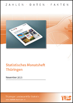 Titelbild der Veröffentlichung „Statistisches Monatsheft Thringen, November 2015“