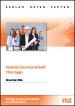 Titelbild der Veröffentlichung „Statistisches Monatsheft Thringen, November 2016“