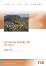 Titelbild der Veröffentlichung „Statistischer Jahresbericht Thringen, Ausgabe 2016“