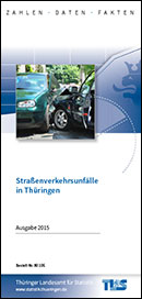 Titelbild der Veröffentlichung „Faltblatt "Straßenverkehrsunfälle in Thüringen", Ausgabe 2018“